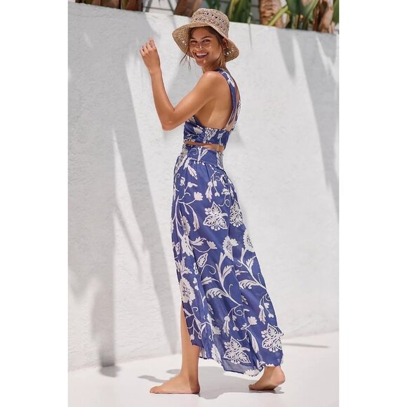 Anthropologie Breezy Crop Halter Tie Top & Matching Pant Set - Picture 3 of 8